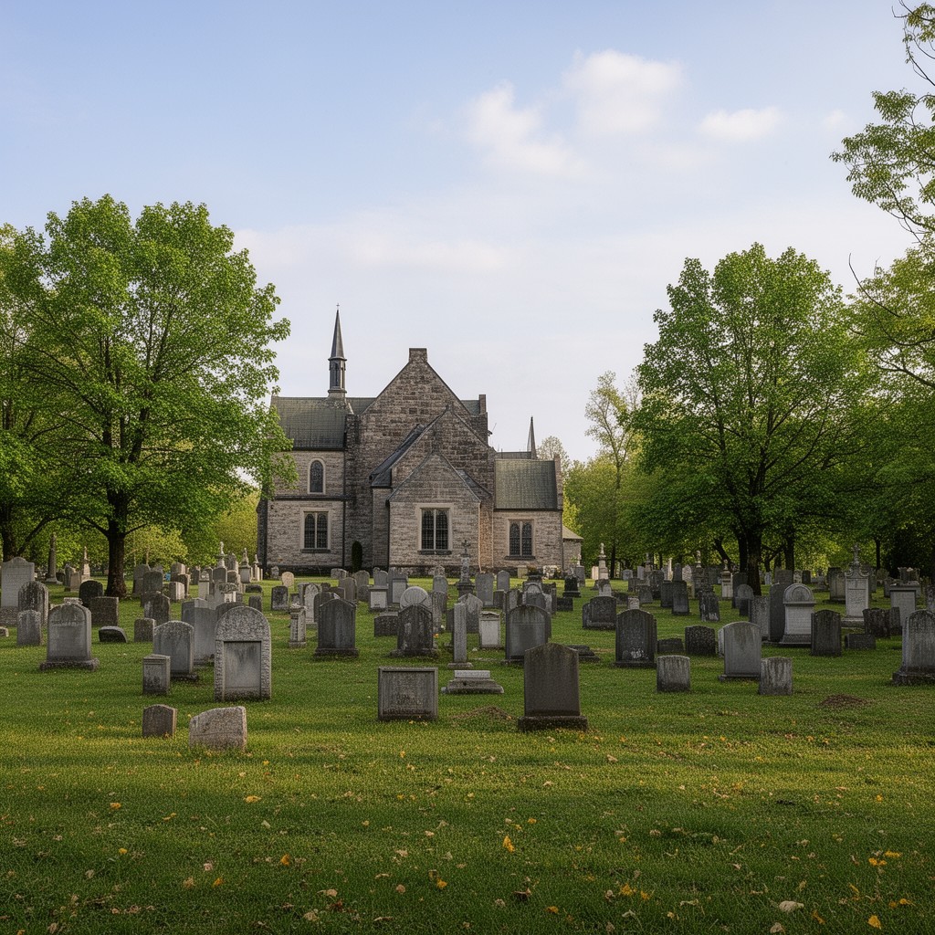 AI-generated illustration of Unity Cemetery, Latrobe, Pennsylvania, United States