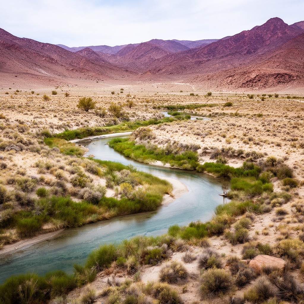AI-generated illustration of Amargosa River basin