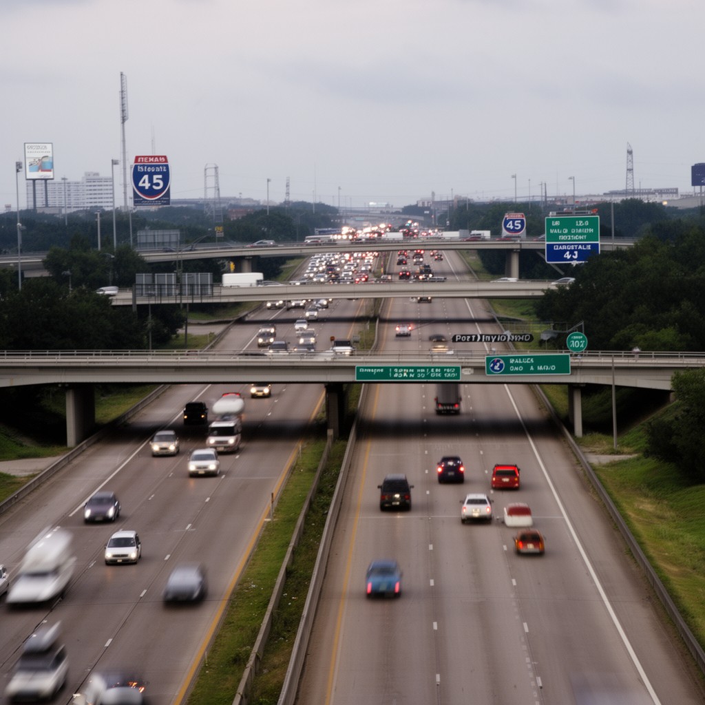 AI-generated illustration of Interstate 45