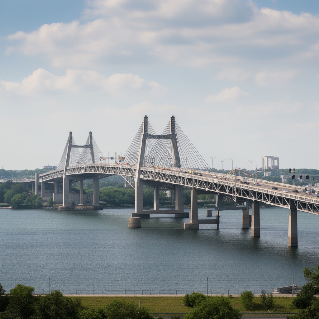 AI-generated illustration of Woodrow Wilson Bridge