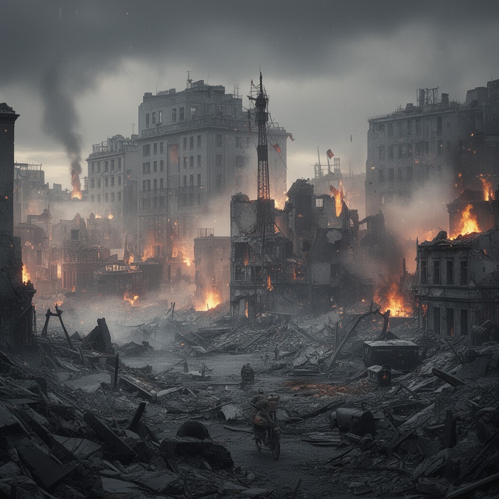 AI-generated illustration of Stalingrad
