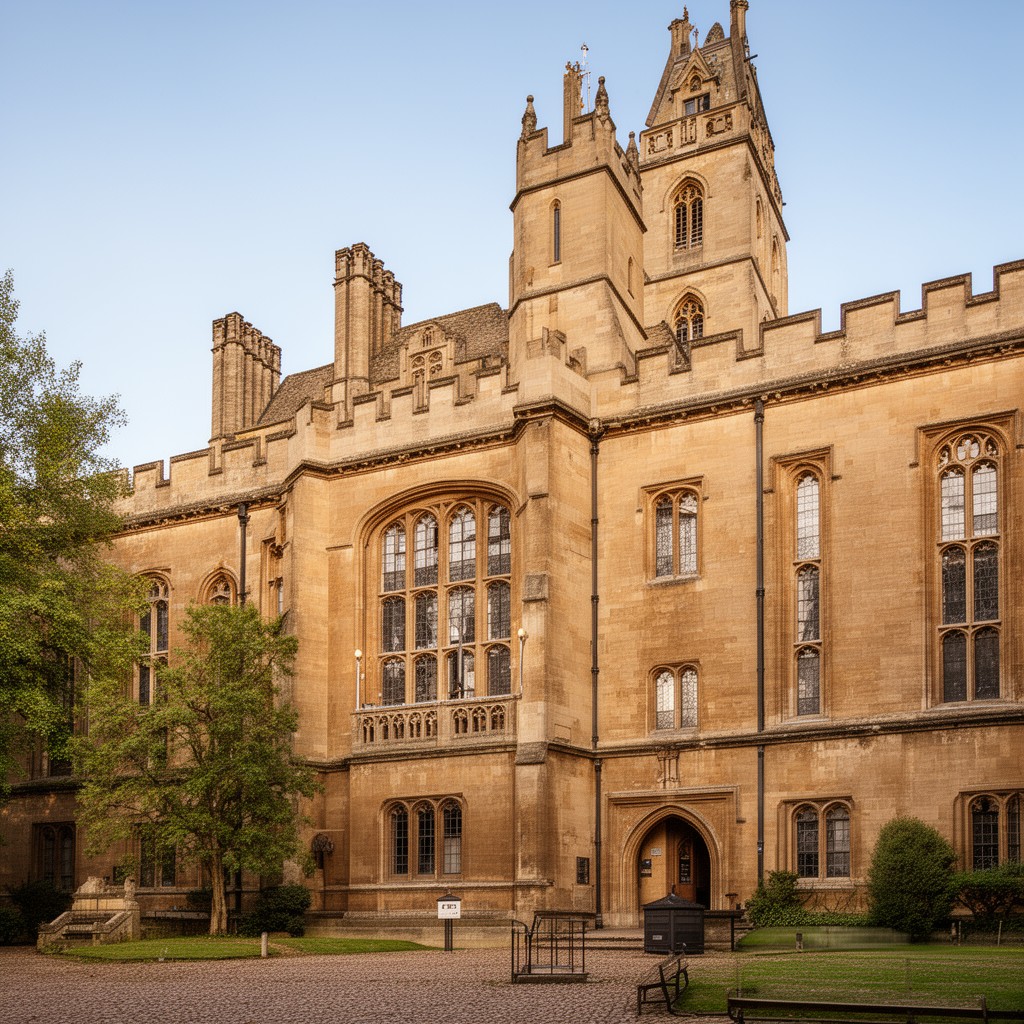 AI-generated illustration of Pembroke College, Cambridge