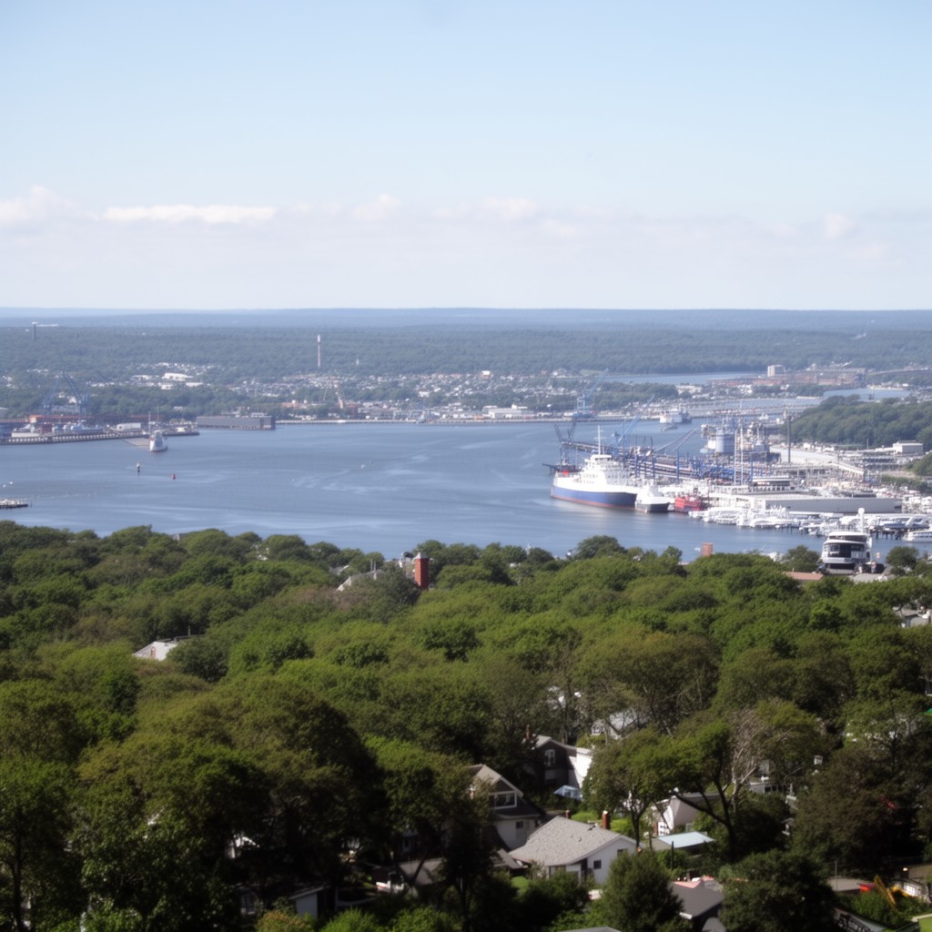 AI-generated illustration of Long Island Sound