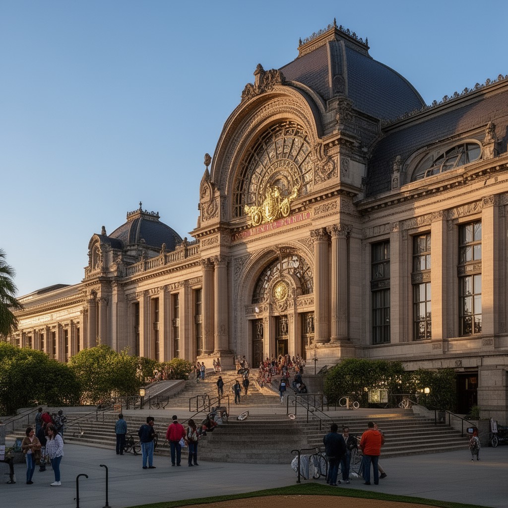 AI-generated illustration of Doe Memorial Library