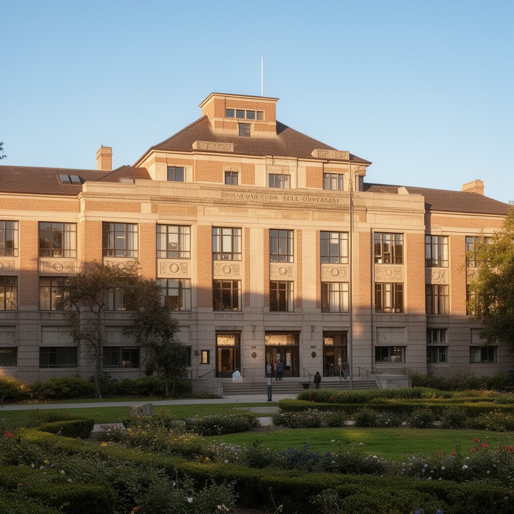 AI-generated illustration of South Hall