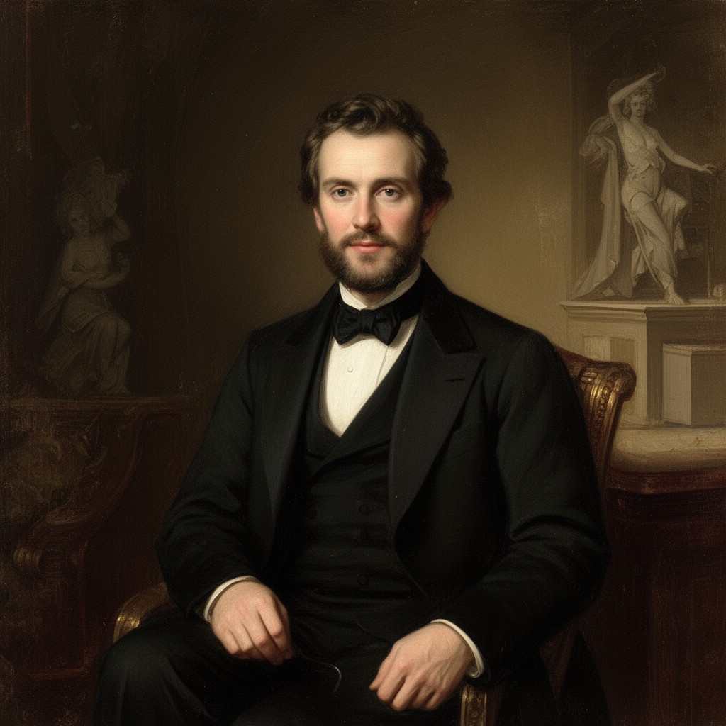 AI-generated illustration of John Russell, Viscount Amberley