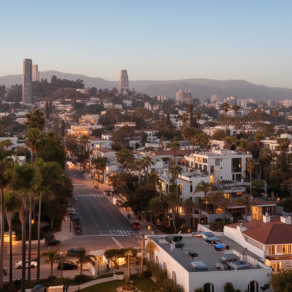 AI-generated illustration of Beverly Hills, California, United States