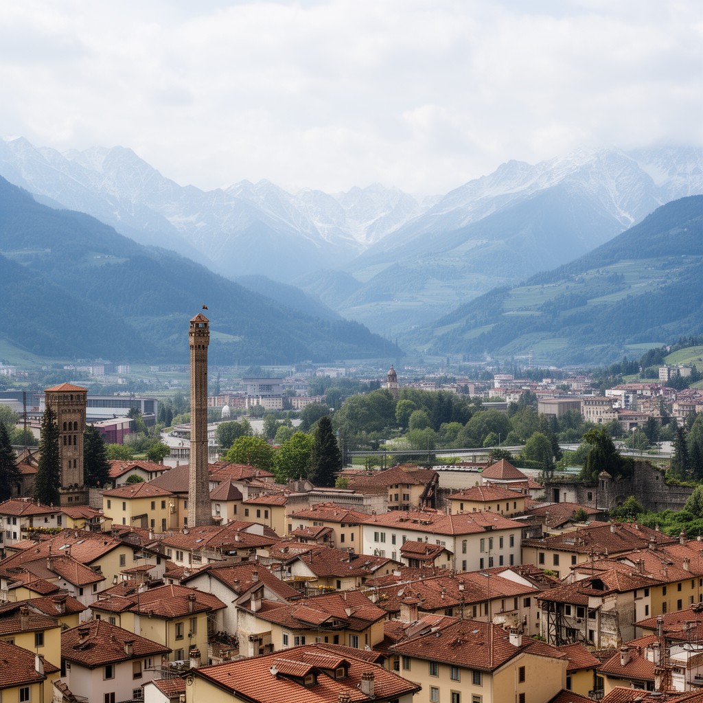 AI-generated illustration of Northern Italy