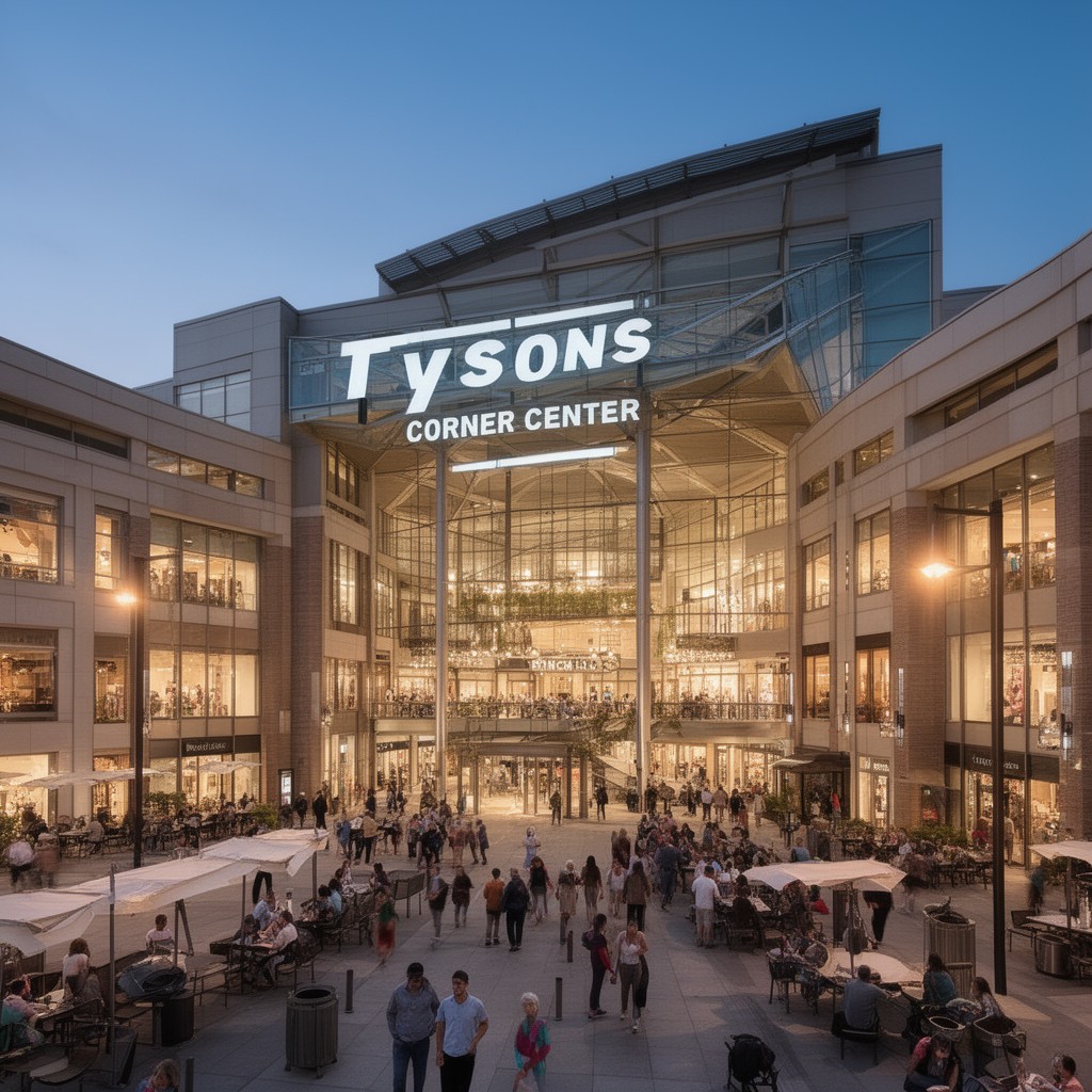 AI-generated illustration of Tysons Corner Center