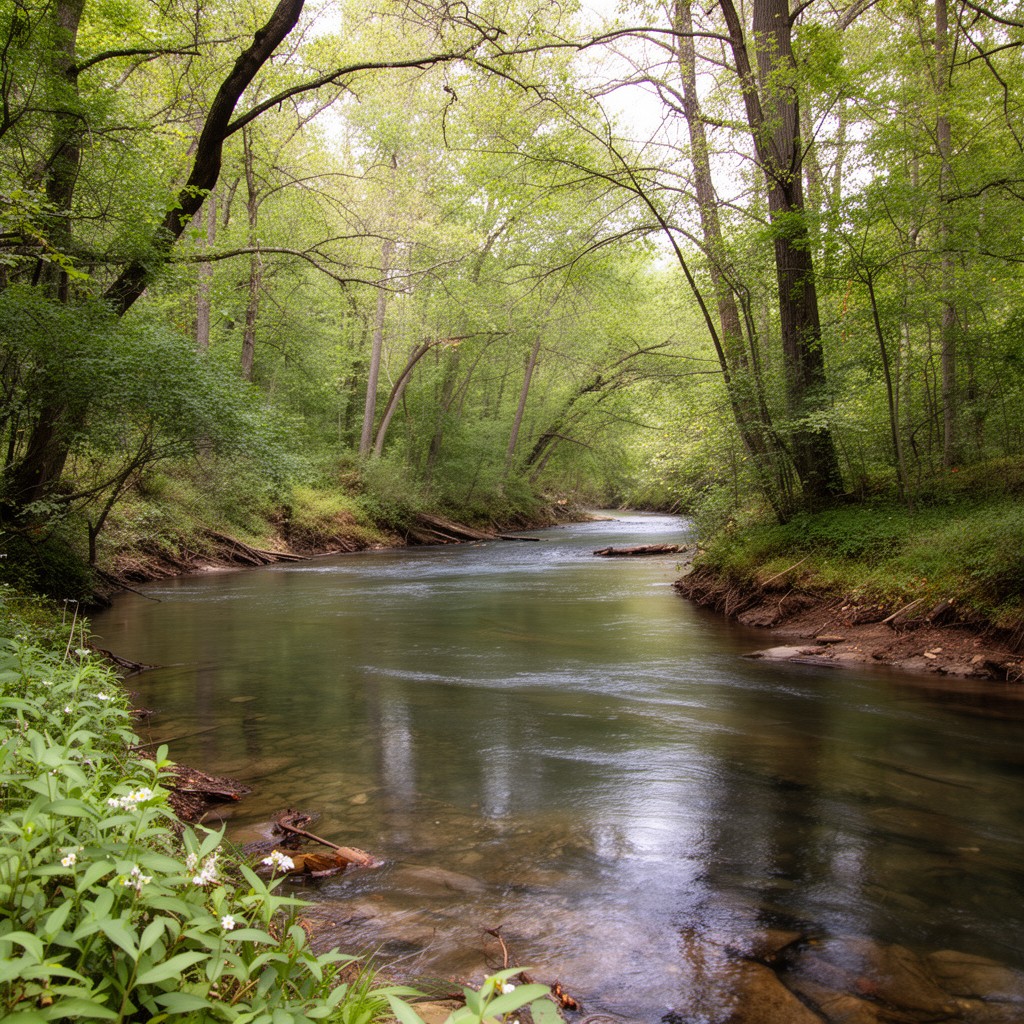 AI-generated illustration of Eno River