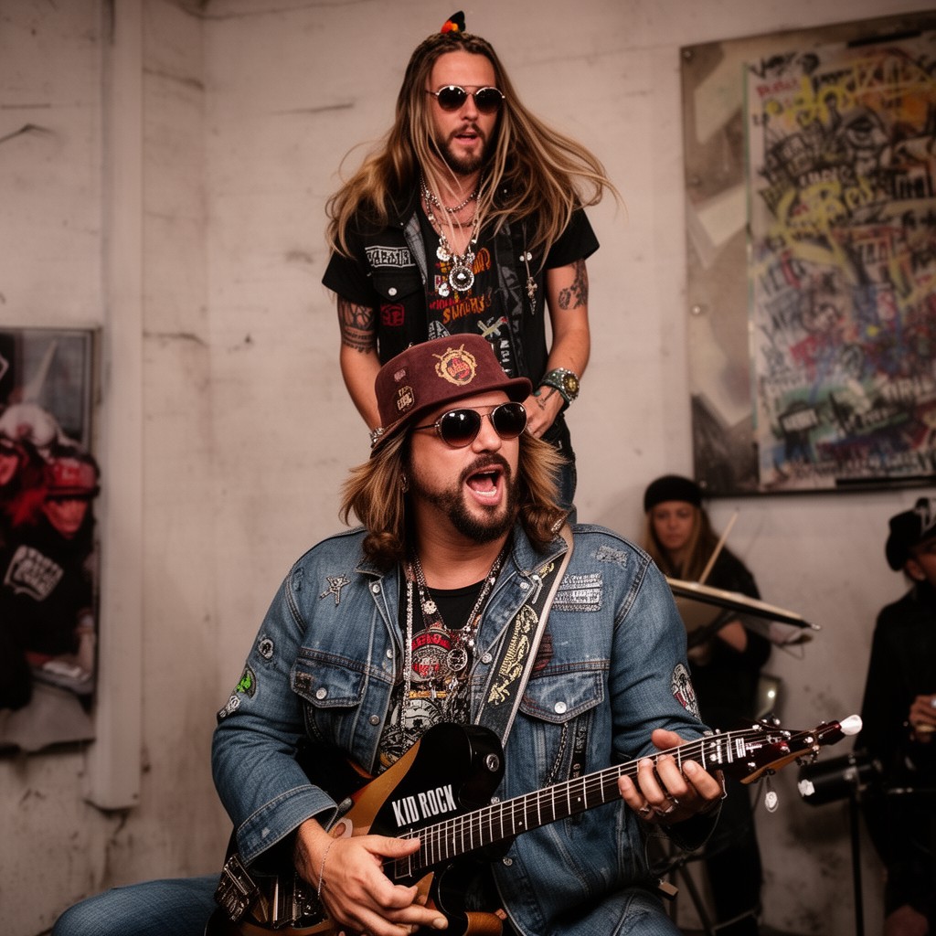 AI-generated illustration of Kid Rock
