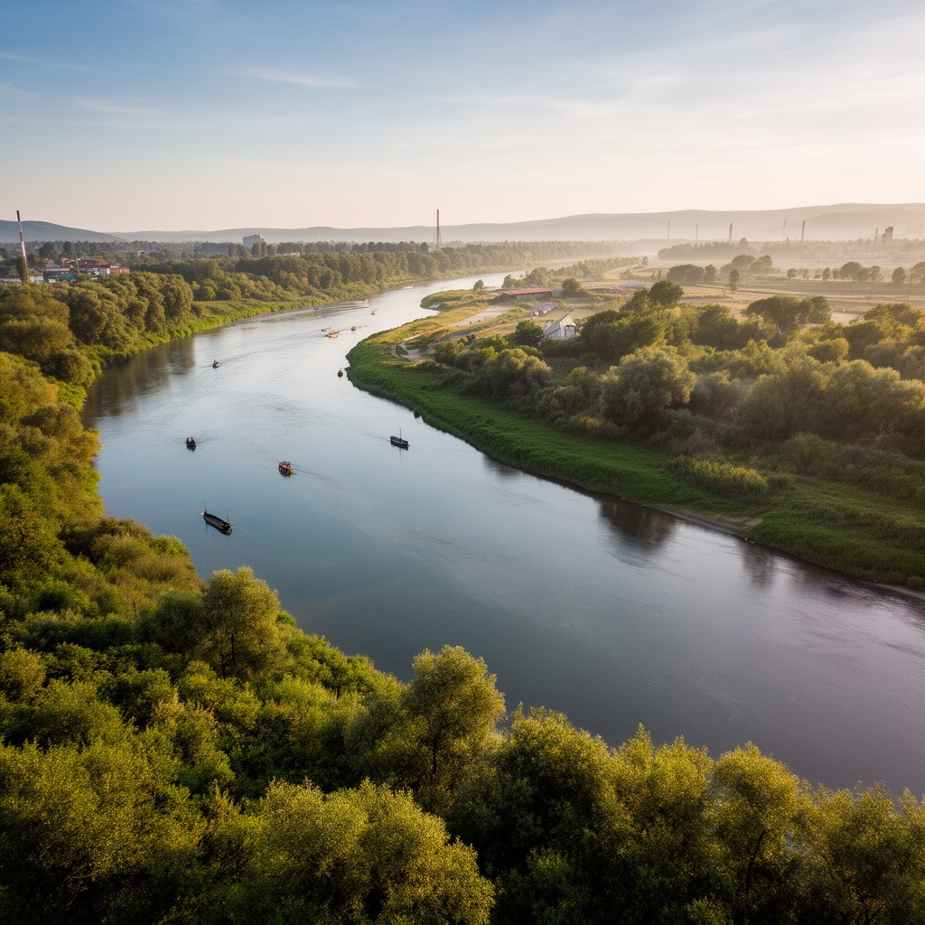 AI-generated illustration of Amur River