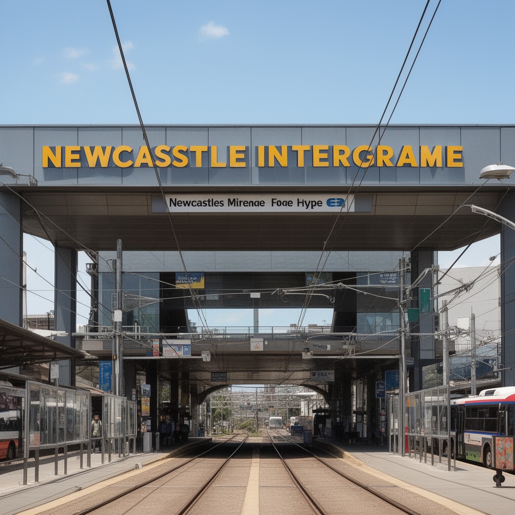 AI-generated illustration of Newcastle Interchange