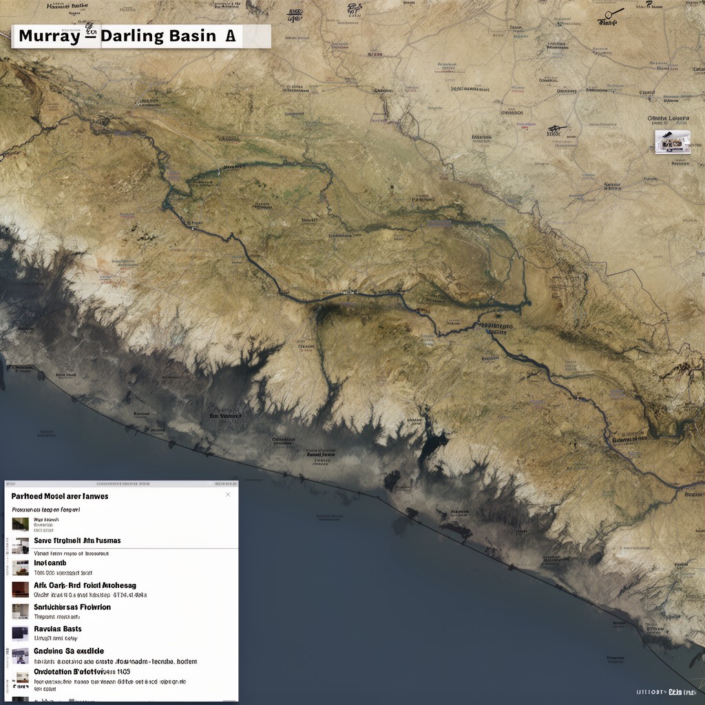 AI-generated illustration of Murray–Darling Basin
