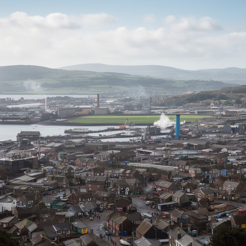 AI-generated illustration of Llanelli