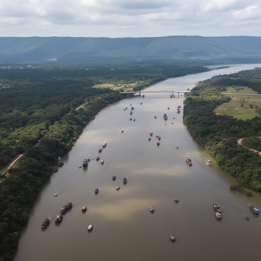 AI-generated illustration of Paraná River