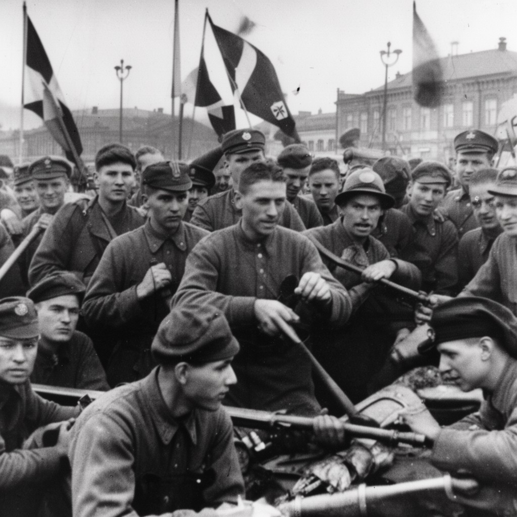 AI-generated illustration of Finnish Civil War
