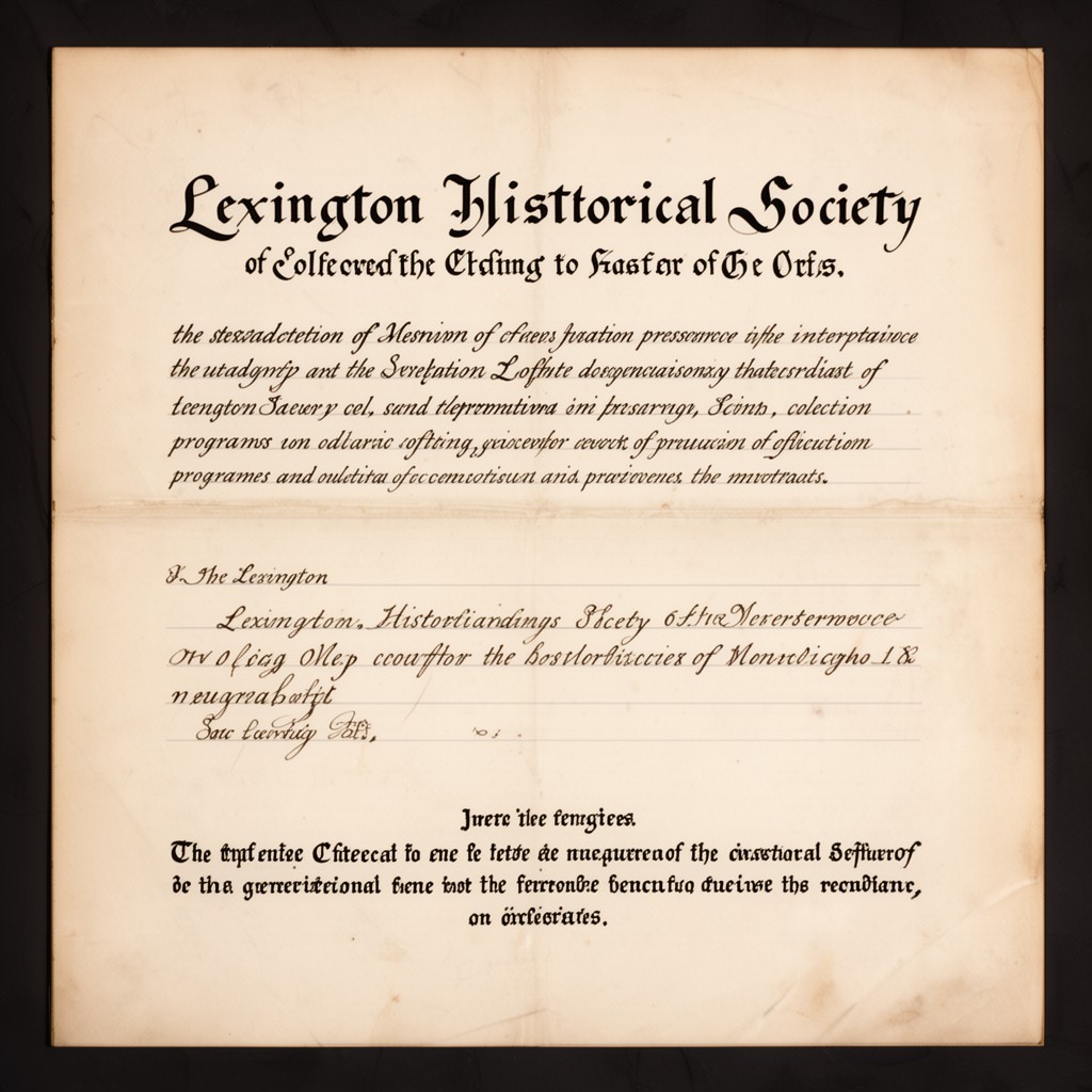 AI-generated illustration of Lexington Historical Society