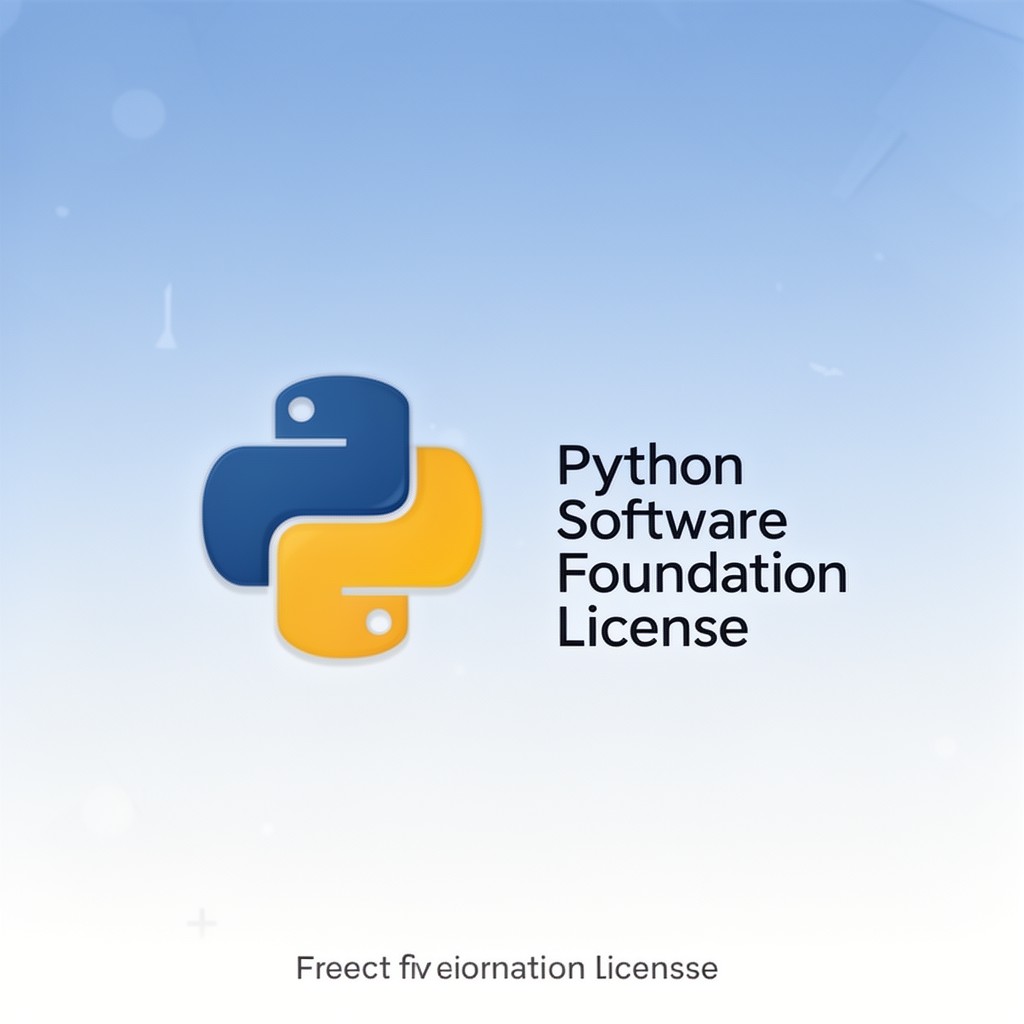 AI-generated illustration of Python Software Foundation License