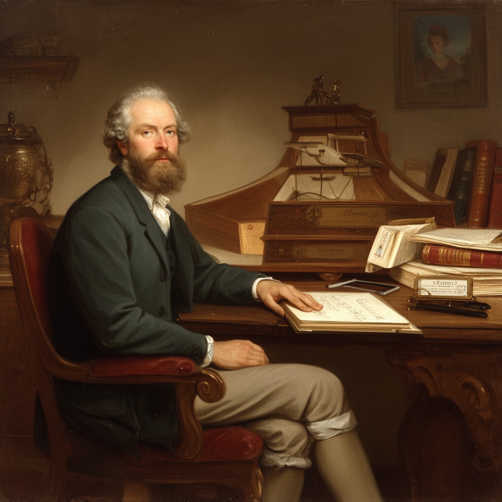 AI-generated illustration of Clerk of the Acts to the Navy Board