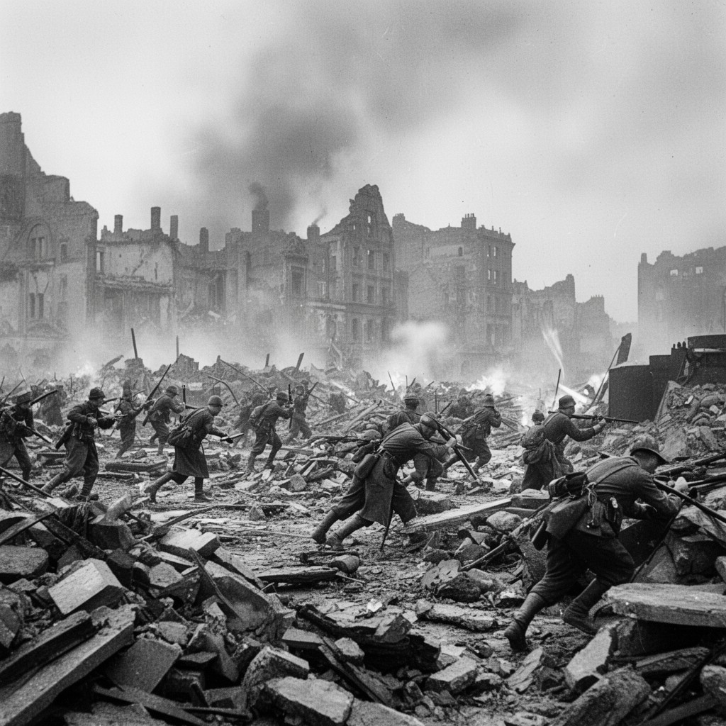 AI-generated illustration of Battle of Berlin