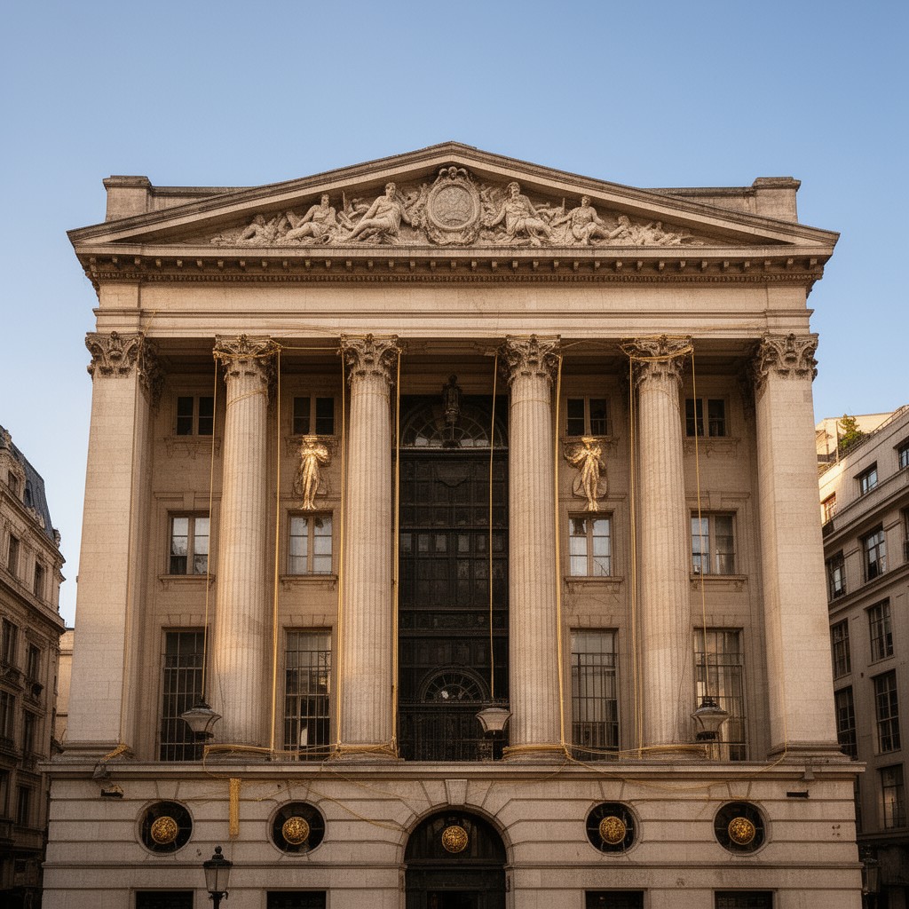 AI-generated illustration of Old Lady of Threadneedle Street