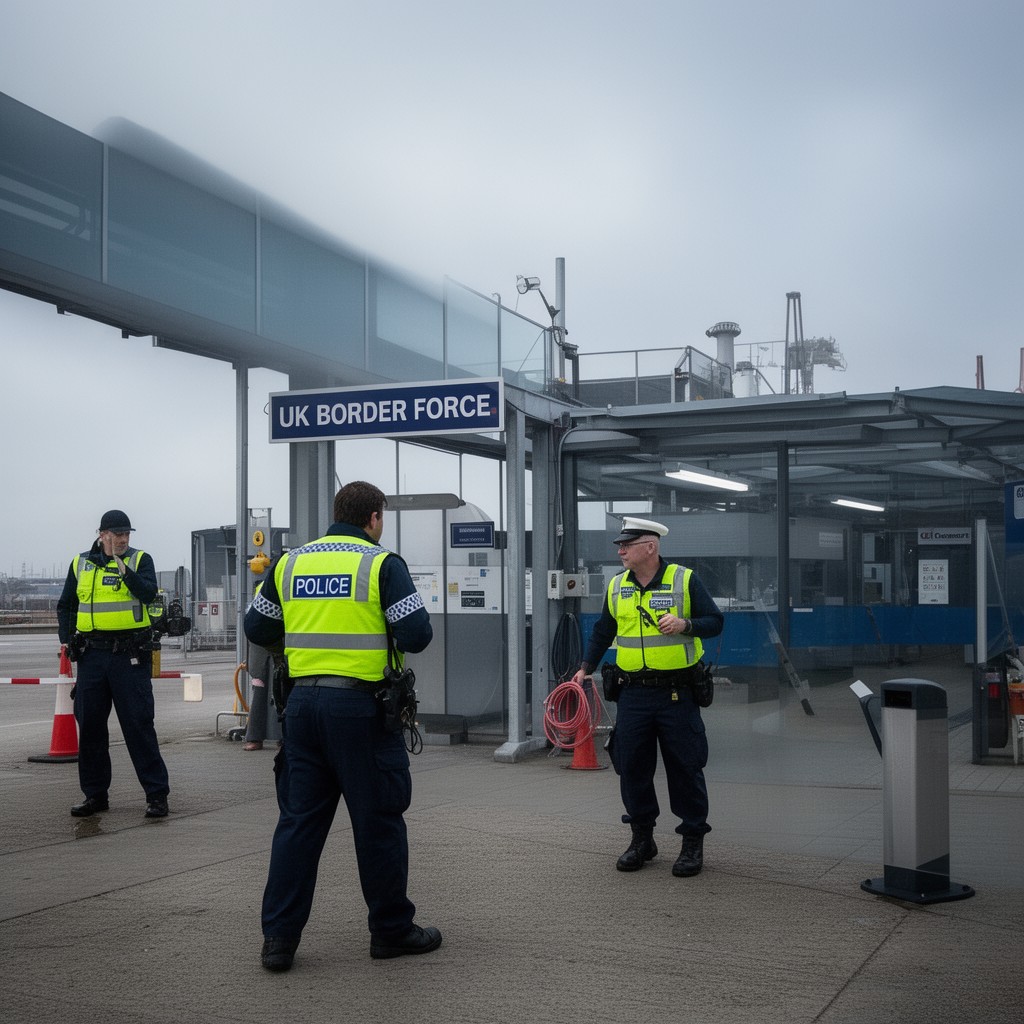 AI-generated illustration of UK Border Force