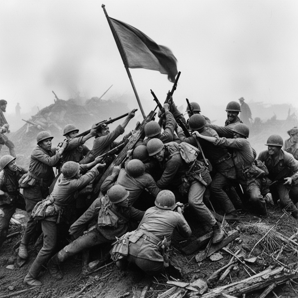 AI-generated illustration of Battle of Iwo Jima