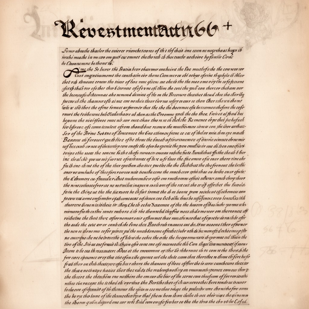 AI-generated illustration of Revestment Act 1765
