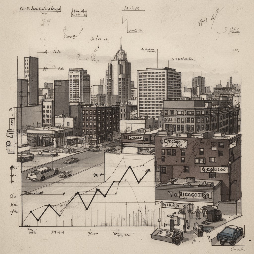 AI-generated illustration of Chicago School economics
