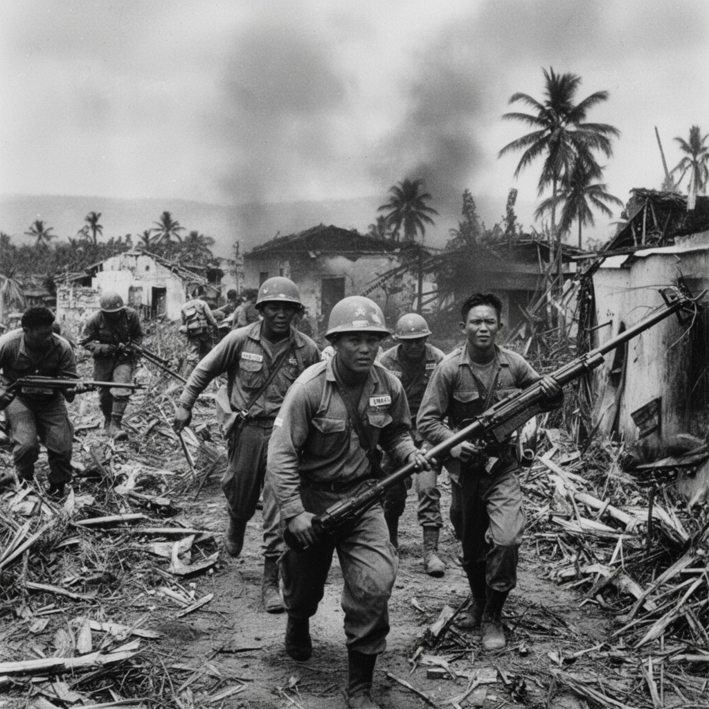 AI-generated illustration of Battle of the Philippines (1944–1945)
