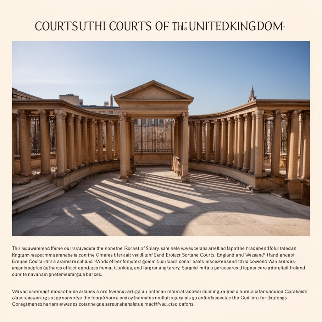 AI-generated illustration of courts of the United Kingdom