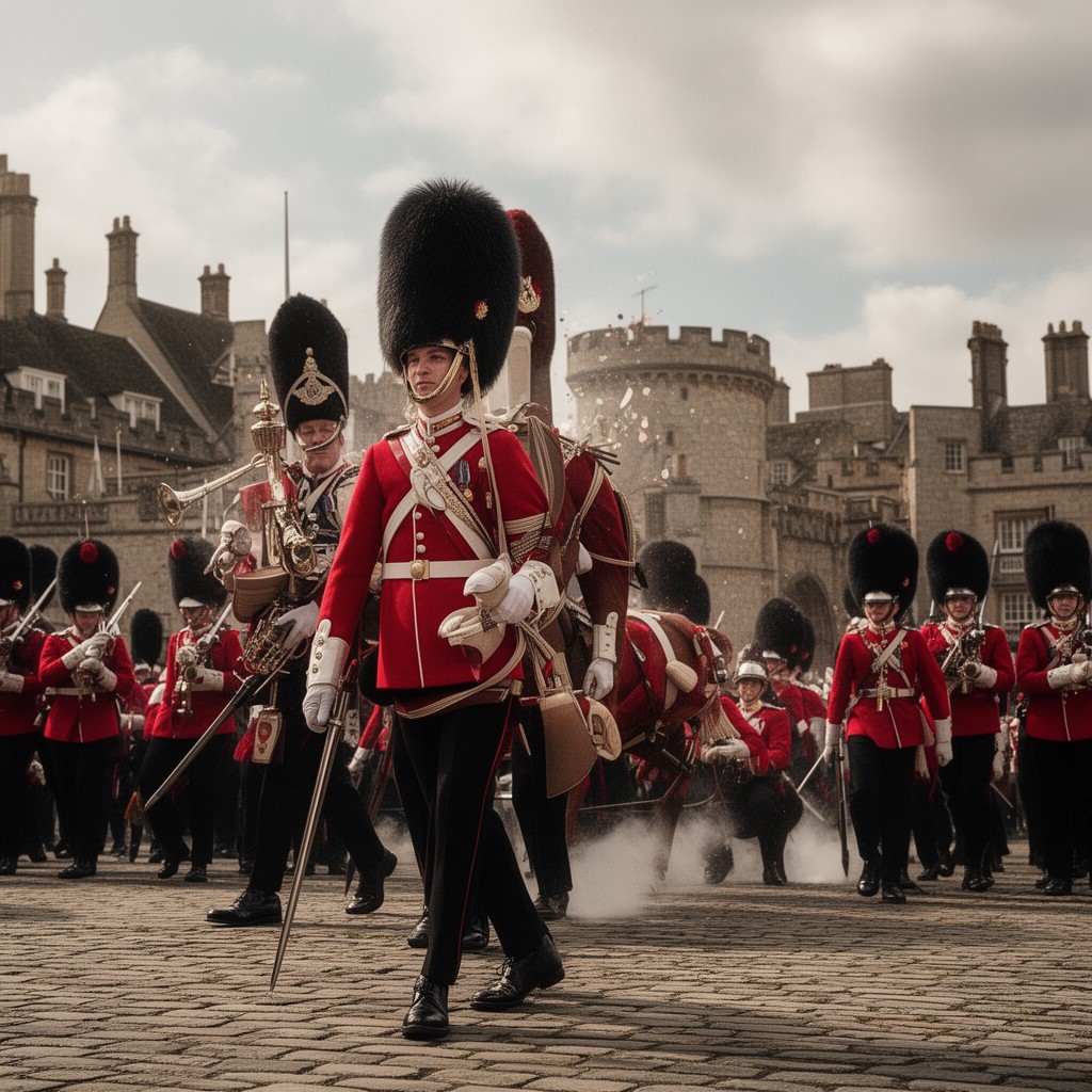 AI-generated illustration of Guards Division (informal for Foot Guards element)