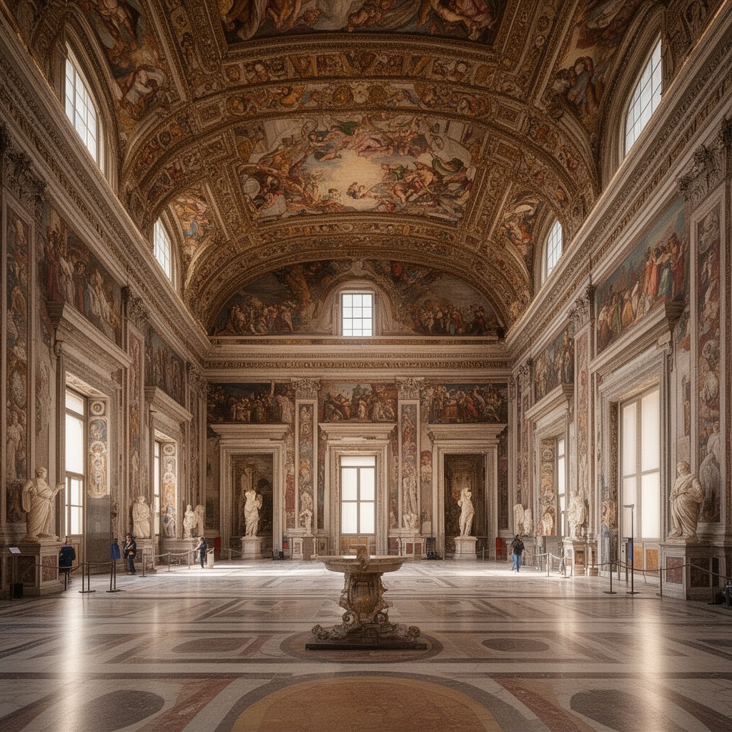 AI-generated illustration of Vatican Museums