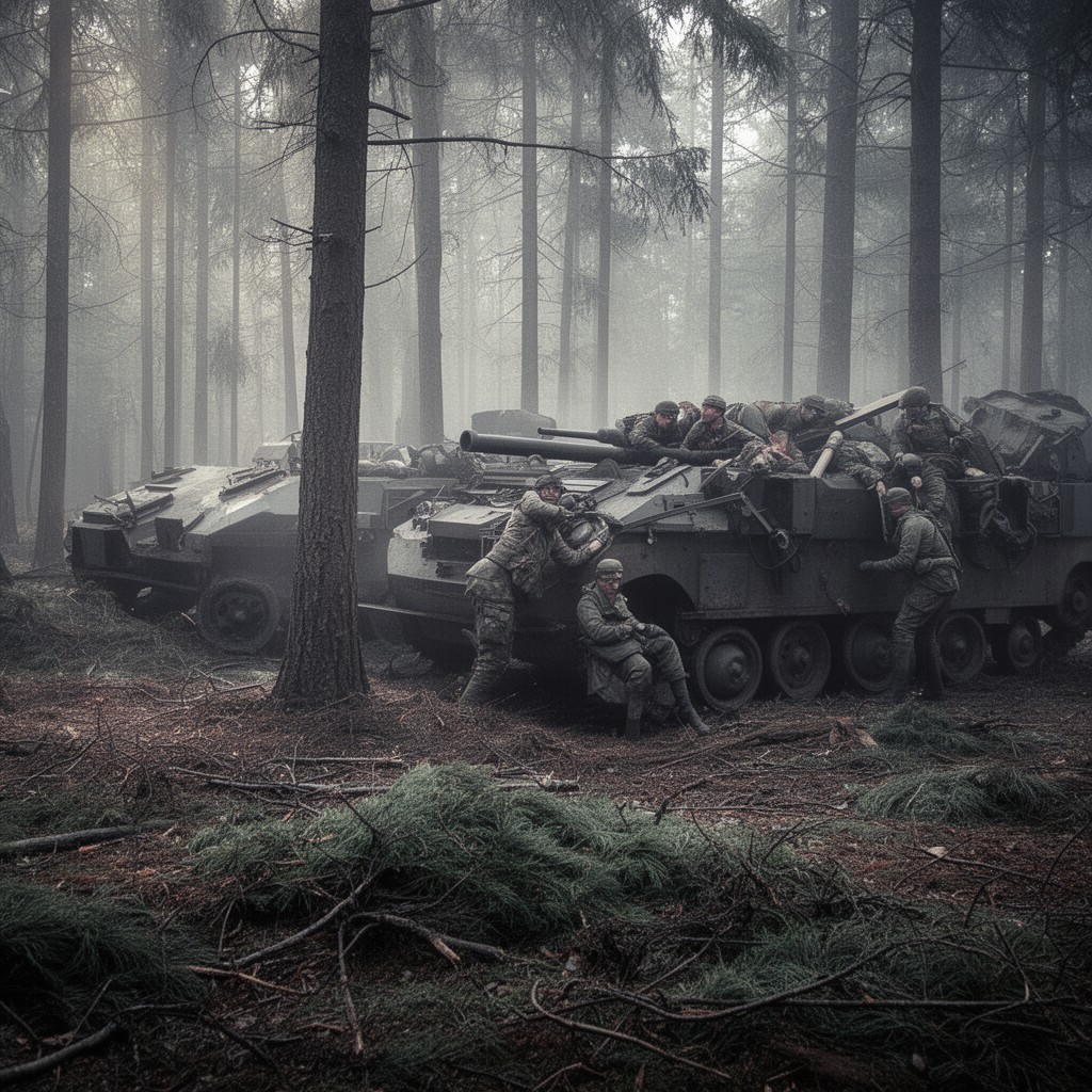 AI-generated illustration of Hürtgen Forest