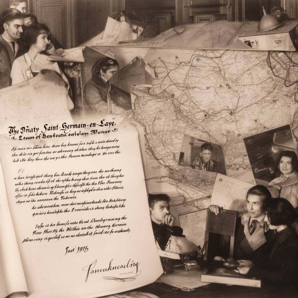 AI-generated illustration of Treaty of Saint-Germain-en-Laye