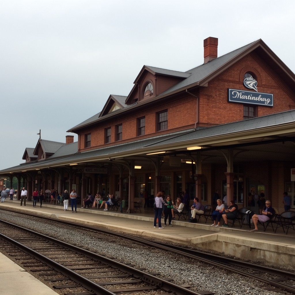 AI-generated illustration of Martinsburg station