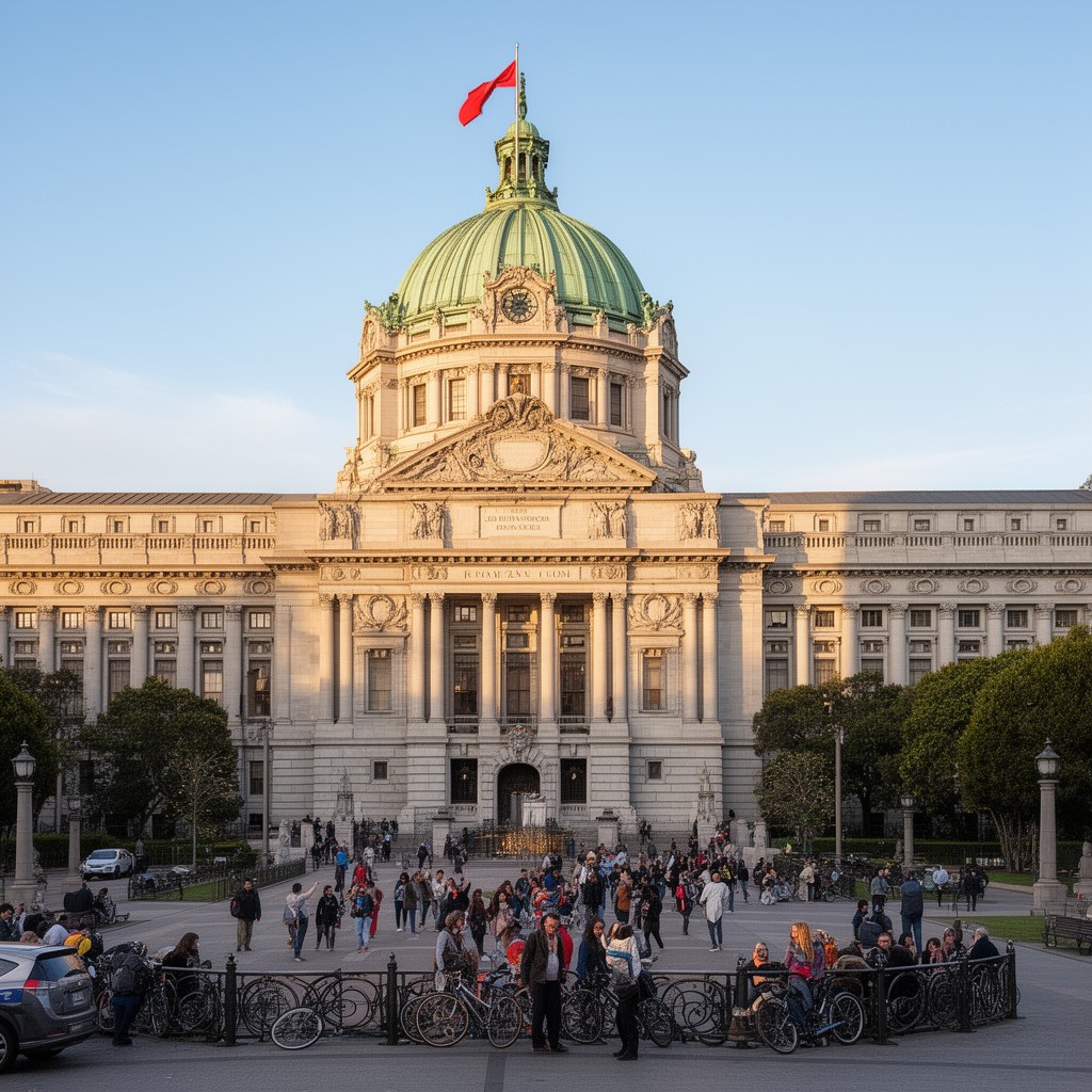 AI-generated illustration of San Francisco City Hall