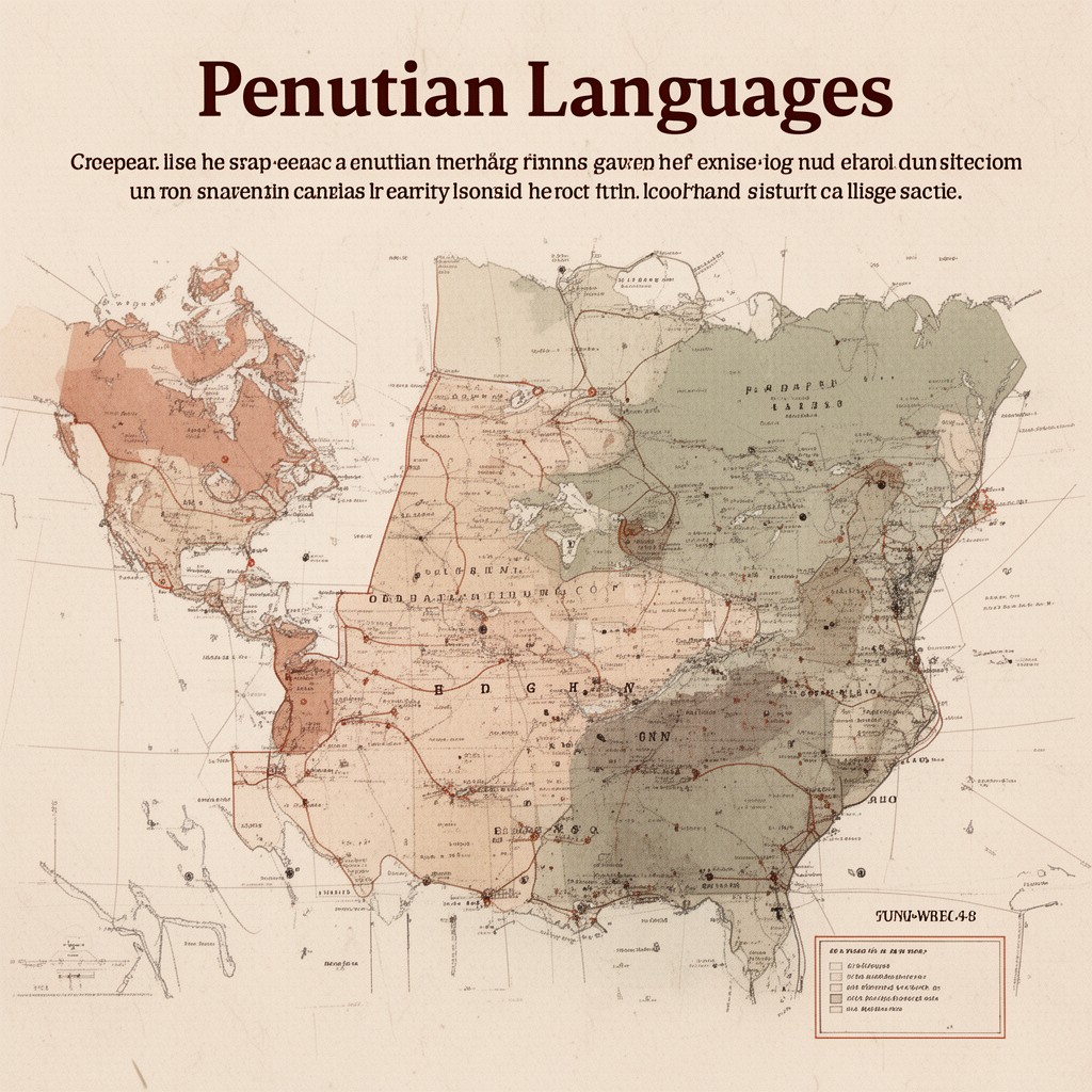 AI-generated illustration of Penutian languages