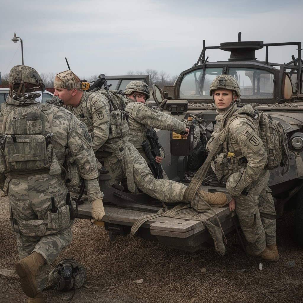 AI-generated illustration of Illinois National Guard