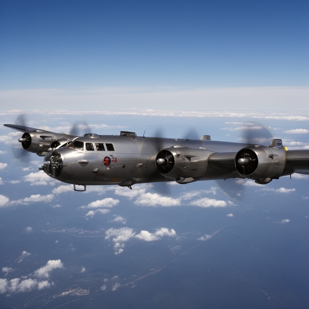AI-generated illustration of B-29 Superfortress