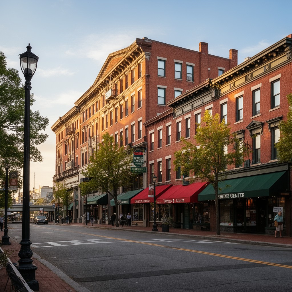 AI-generated illustration of Belmont Center Historic District