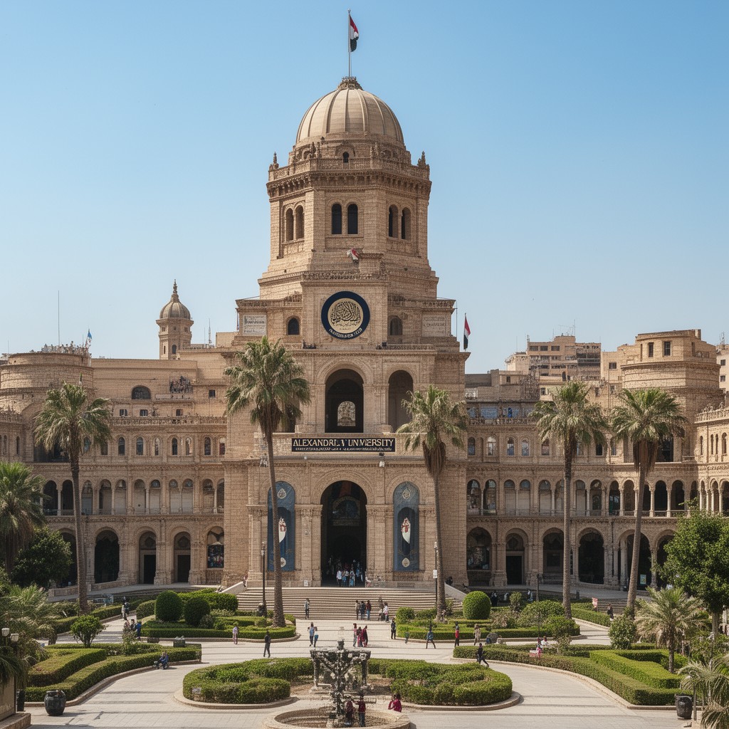 AI-generated illustration of Alexandria University