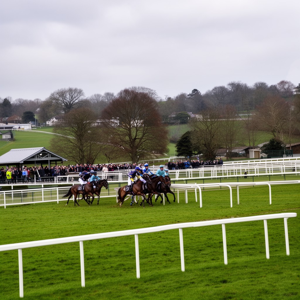 AI-generated illustration of Epsom Downs Racecourse