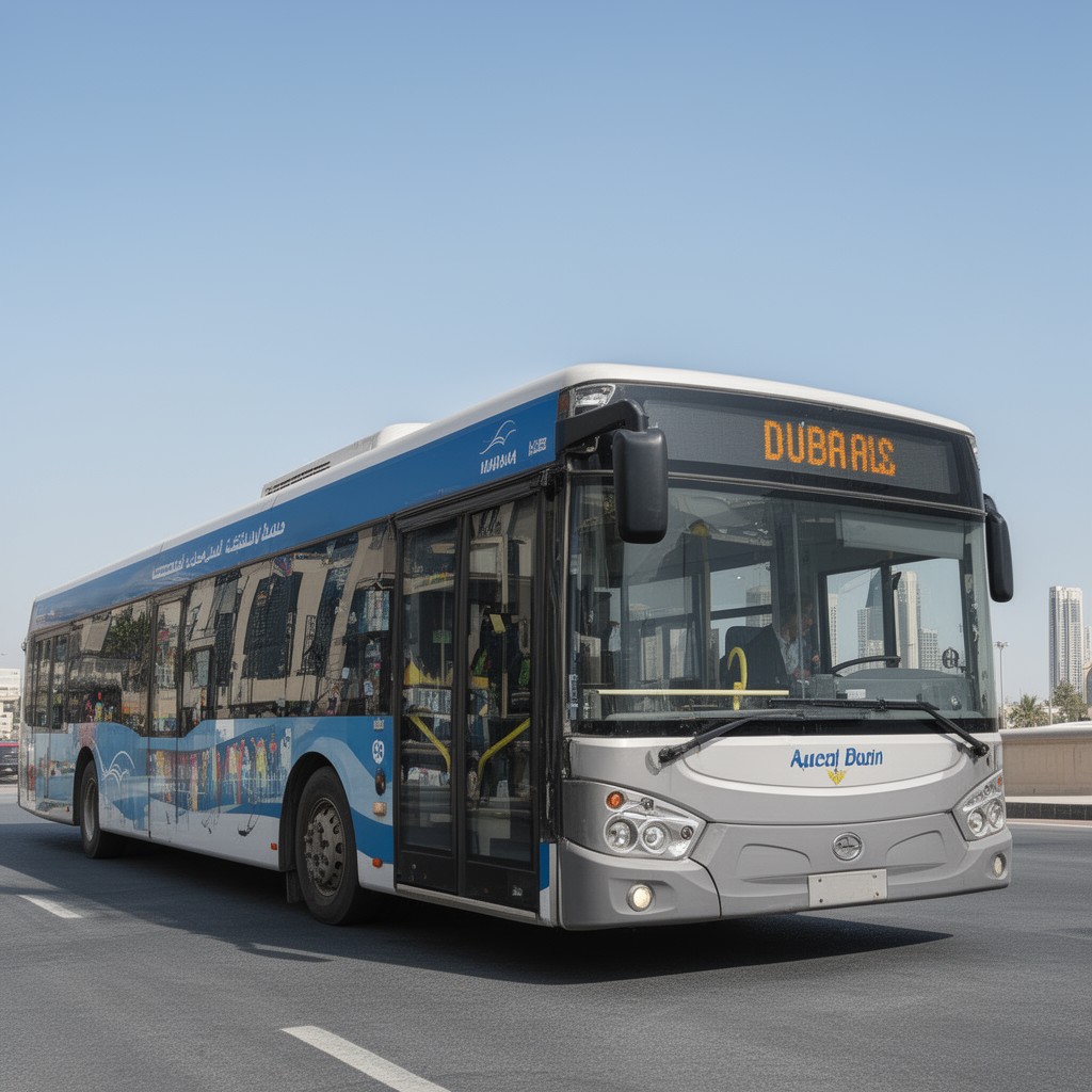 AI-generated illustration of Dubai Bus