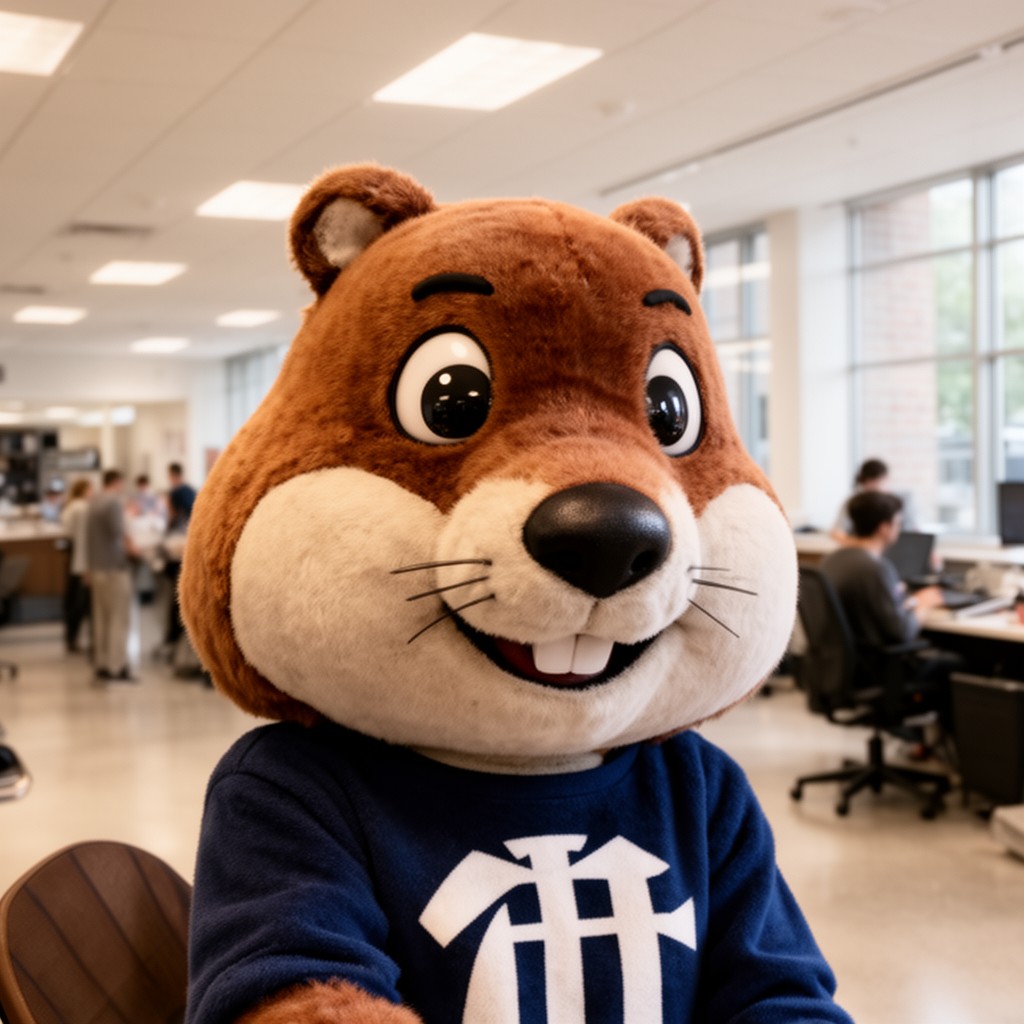 AI-generated illustration of Tim the Beaver