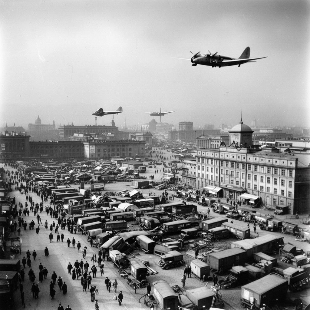 AI-generated illustration of Berlin Airlift