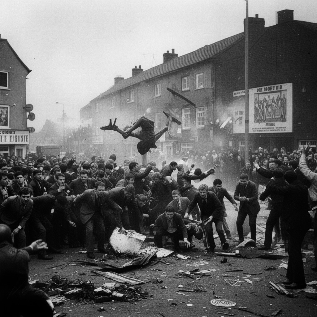 AI-generated illustration of Battle of the Bogside