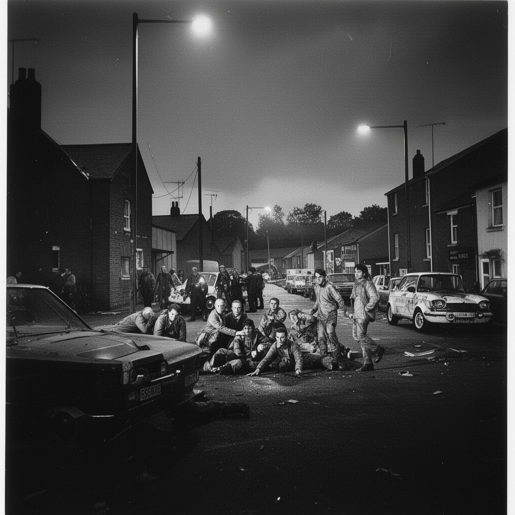 AI-generated illustration of Miami Showband killings
