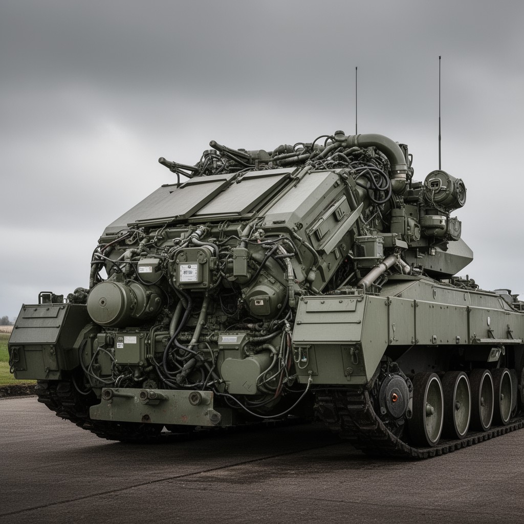 AI-generated illustration of Perkins CV12-6A V12 diesel